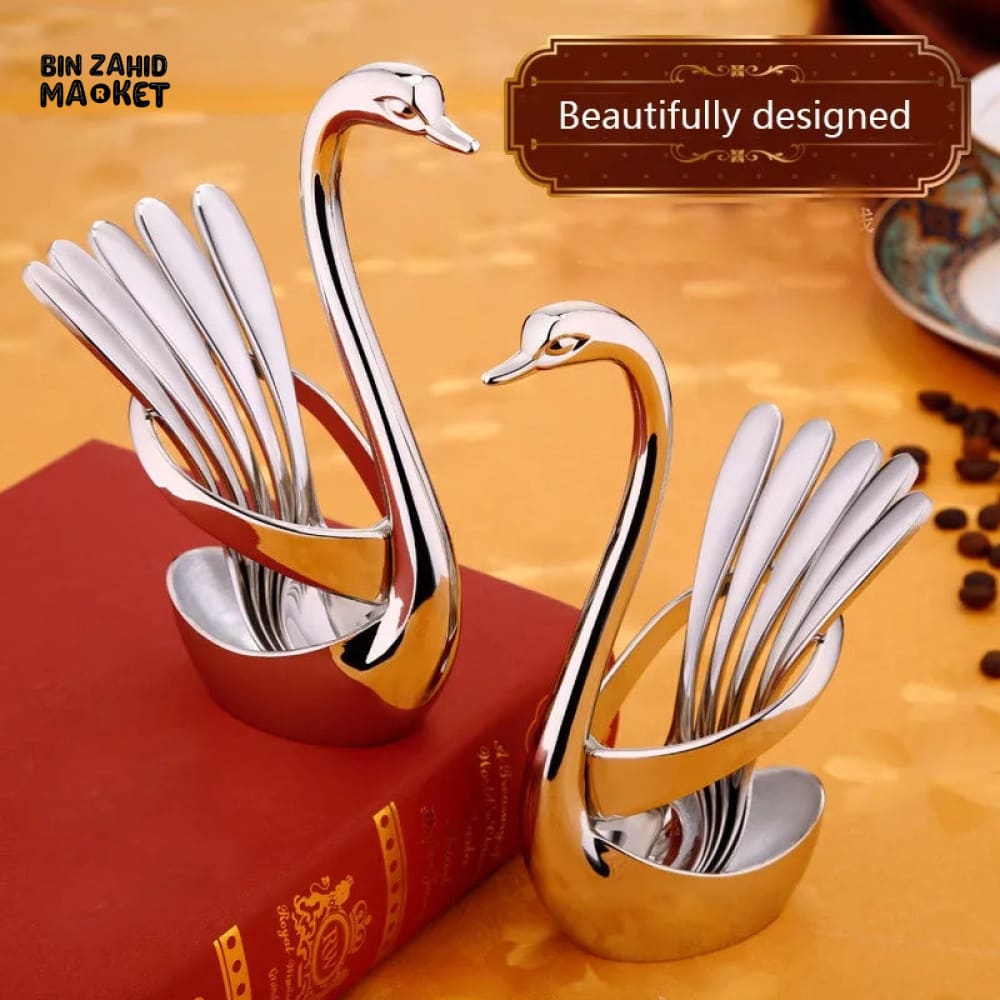 SWAN SHAPED CUTLERY HOLDER