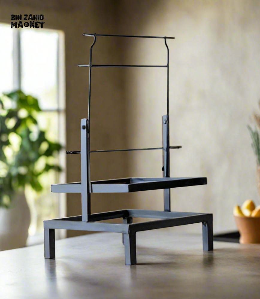 SWINGING BOTTLE RACK – MODERN HANGING STORAGE DESIGN