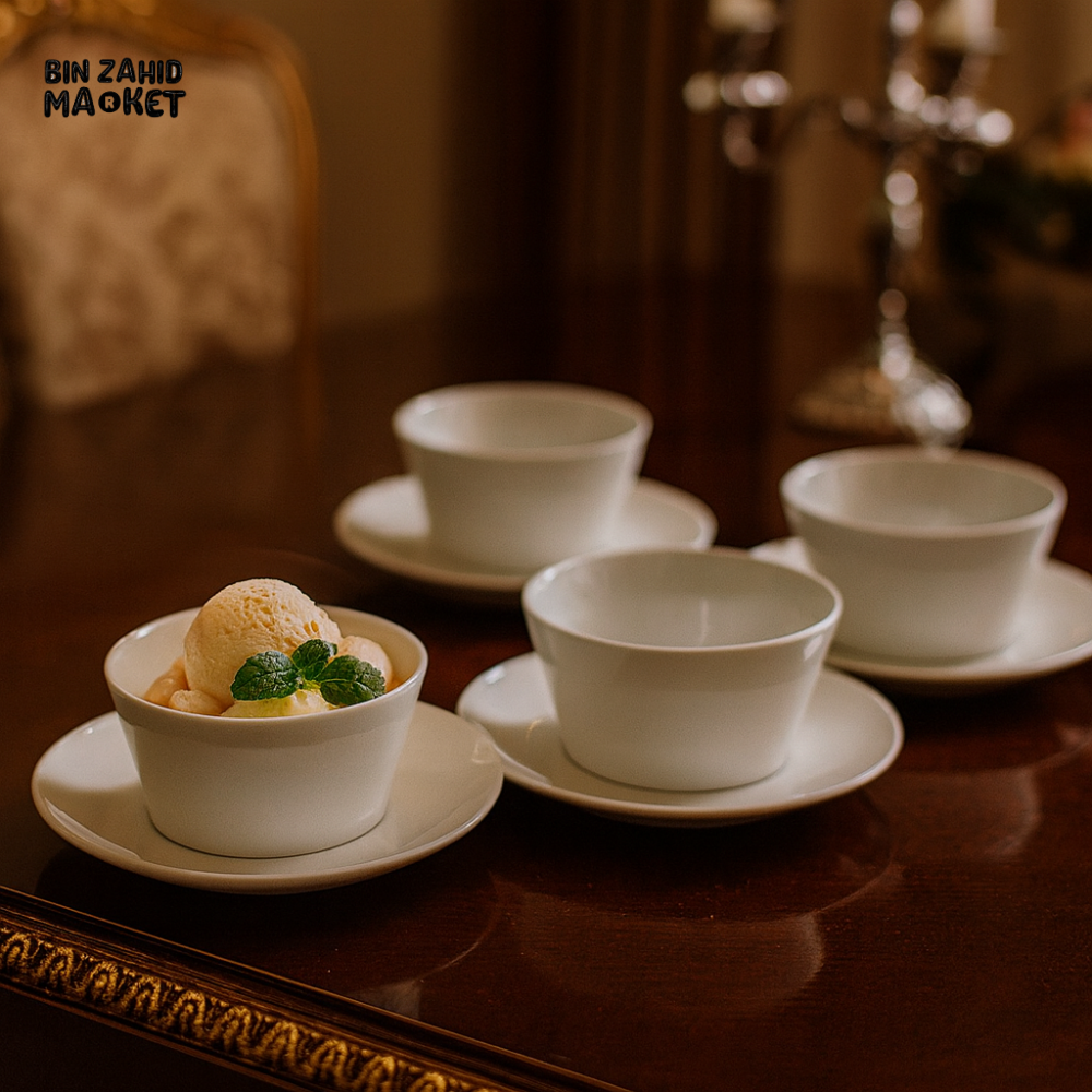 SYMPHONY ES3836 DESSERT SERVING BOWL SET OF 4 PIECE – ELEGANT CERAMIC SWEET DISH BOWLS