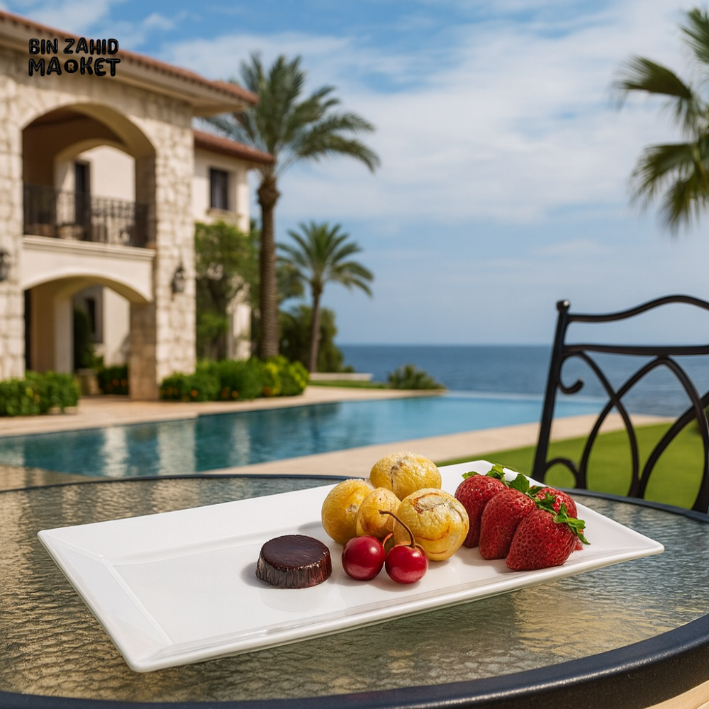 SYMPHONY SY4053 OBLONG SERVING PLATTER – LONG CERAMIC TRAY FOR APPETIZERS & MAINS