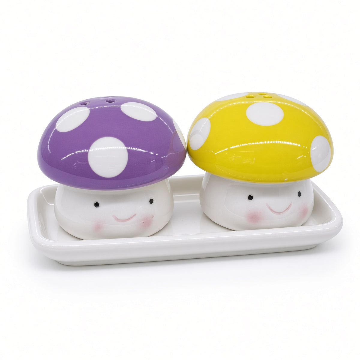 Kitchlux Ceramic Salt and Pepper Shakers - Mushrooms