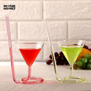 TAIL STRAW GLASS - COCKTAIL SHAPE