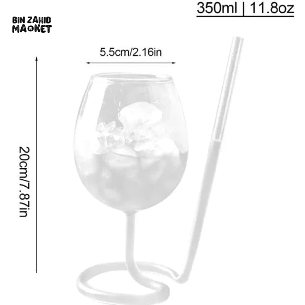 TAIL STRAW GLASS - WINE SHAPE