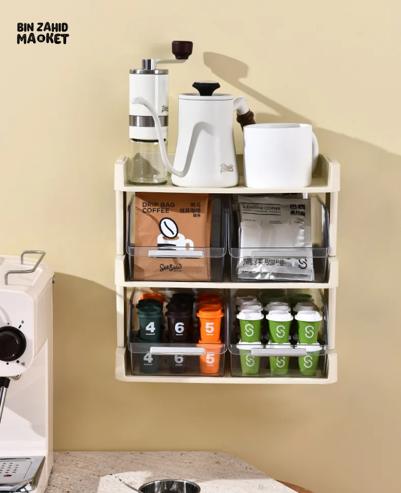 TEA BAG BOX TEA CAPSULE HOLDER COFFEE GRINDER MUG CUP STAND TEAPOT RACK