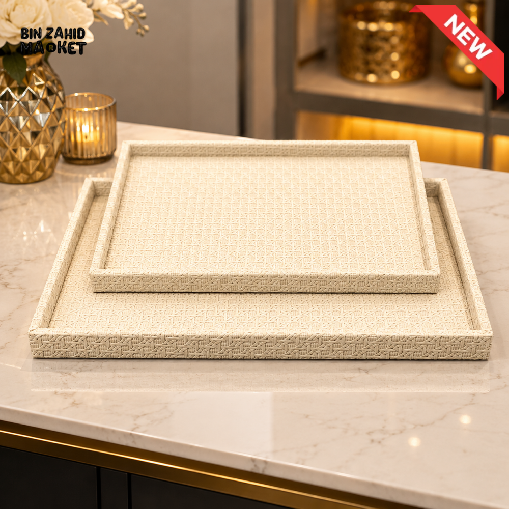 TEXTURED RECTANGULAR SERVING TRAY SET