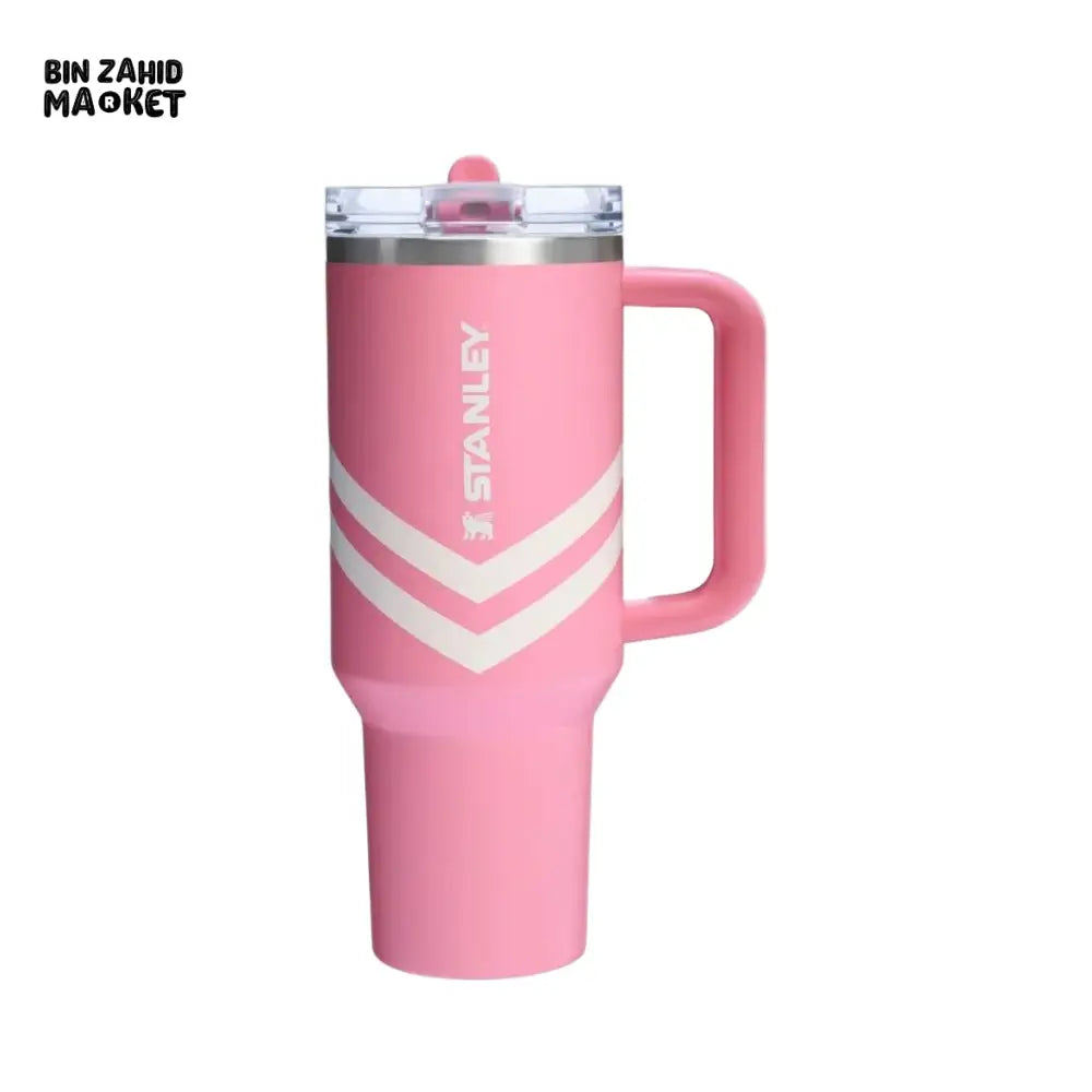 THE QUENCHER PROTOUR FLIP STRAW TUMBLER 40OZ PLUMERIA CHEVRON