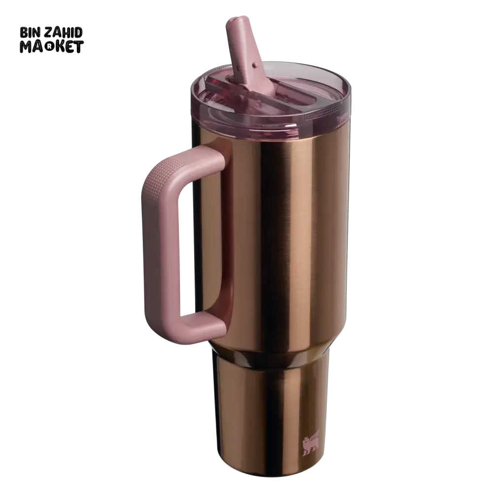 THE QUENCHER PROTOUR FLIP STRAW TUMBLER 40OZ - POLISHED ROSE GOLD