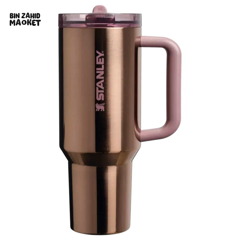 THE QUENCHER PROTOUR FLIP STRAW TUMBLER 40OZ - POLISHED ROSE GOLD