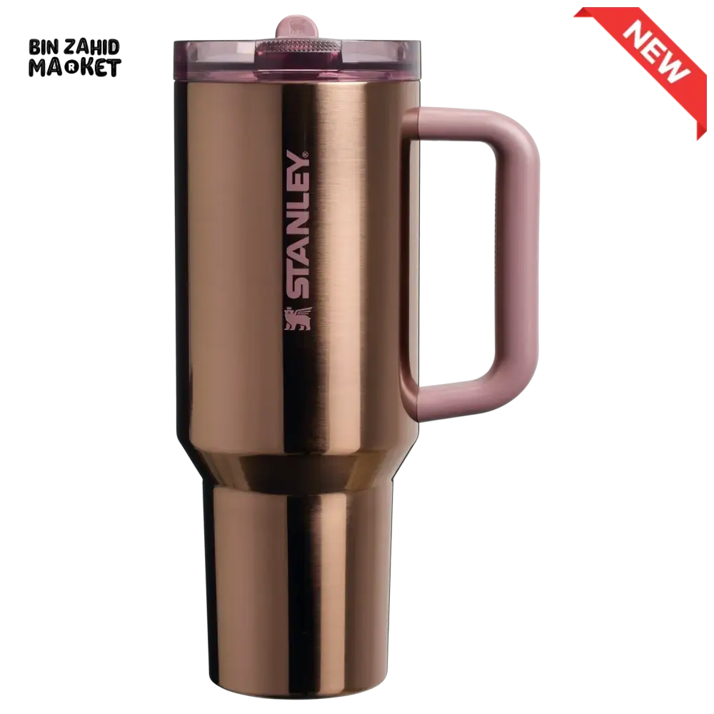 THE QUENCHER PROTOUR FLIP STRAW TUMBLER 40OZ - POLISHED ROSE GOLD