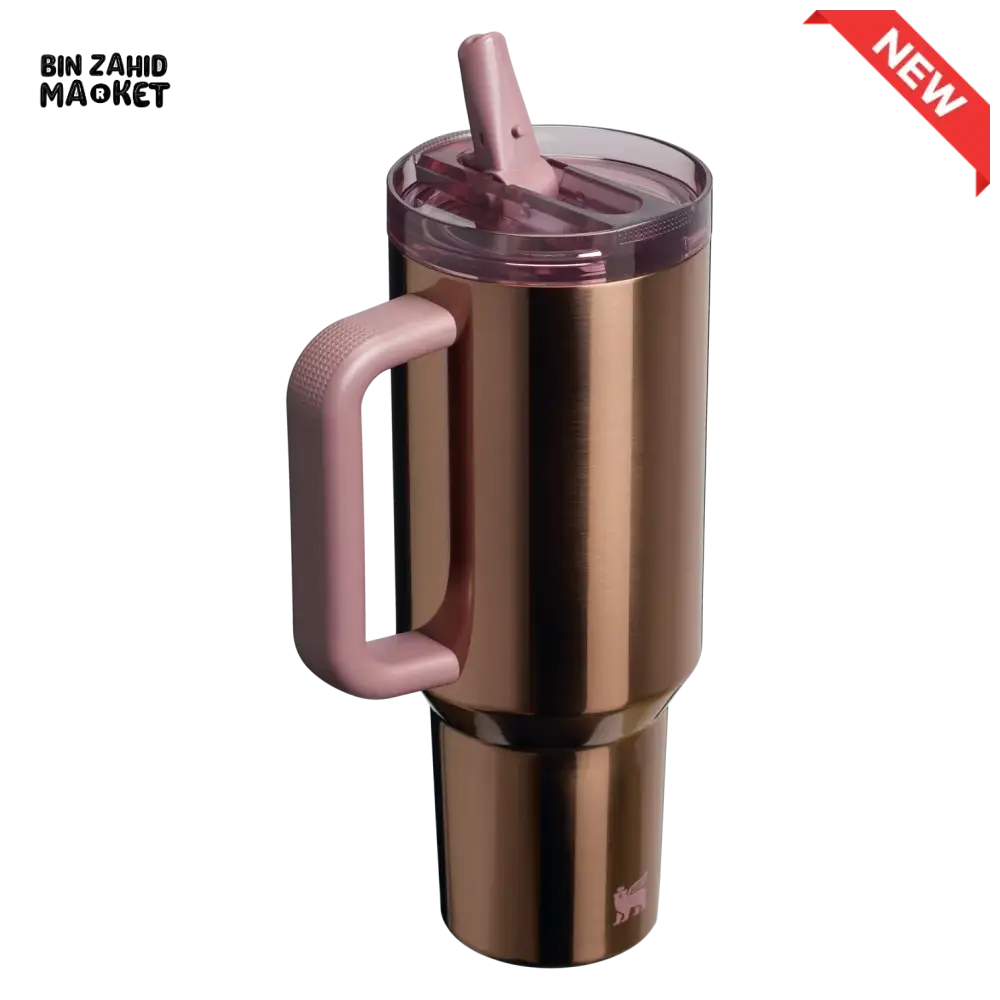 THE QUENCHER PROTOUR FLIP STRAW TUMBLER 40OZ - POLISHED ROSE GOLD