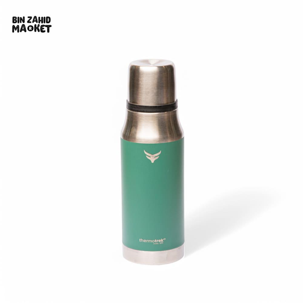 THERMOTREK STAINLESS STEEL INSULATED WATER BOTTLE WITH SCREW-ON CAP - 16-9 OZ 500ML GREEN