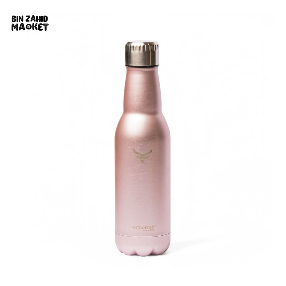 THERMOTREK STAINLESS STEEL INSULATED WATER BOTTLE WITH SCREW-ON CAP - 16-9 OZ 500ML ROSE GOLD