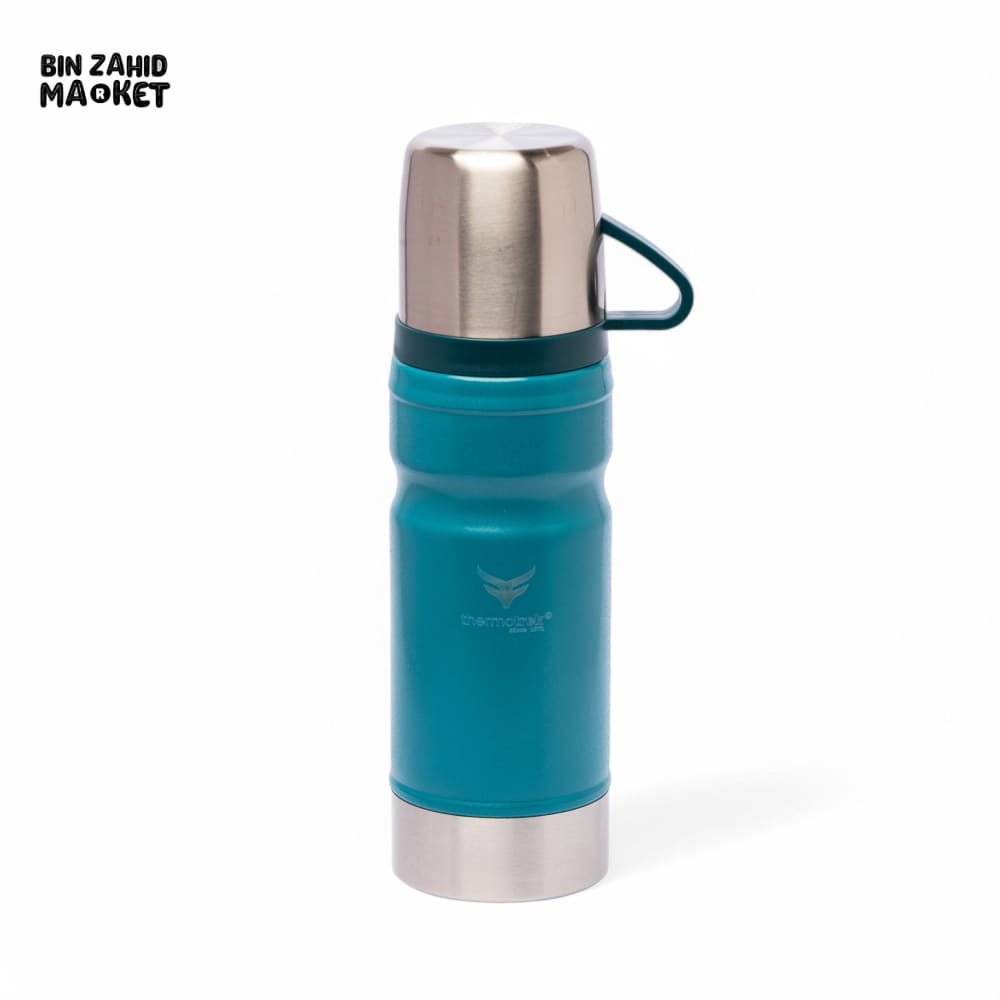THERMOTREK STAINLESS STEEL INSULATED WATER BOTTLE WITH SCREW-ON CAP - 23 OZ 680ML TEAL