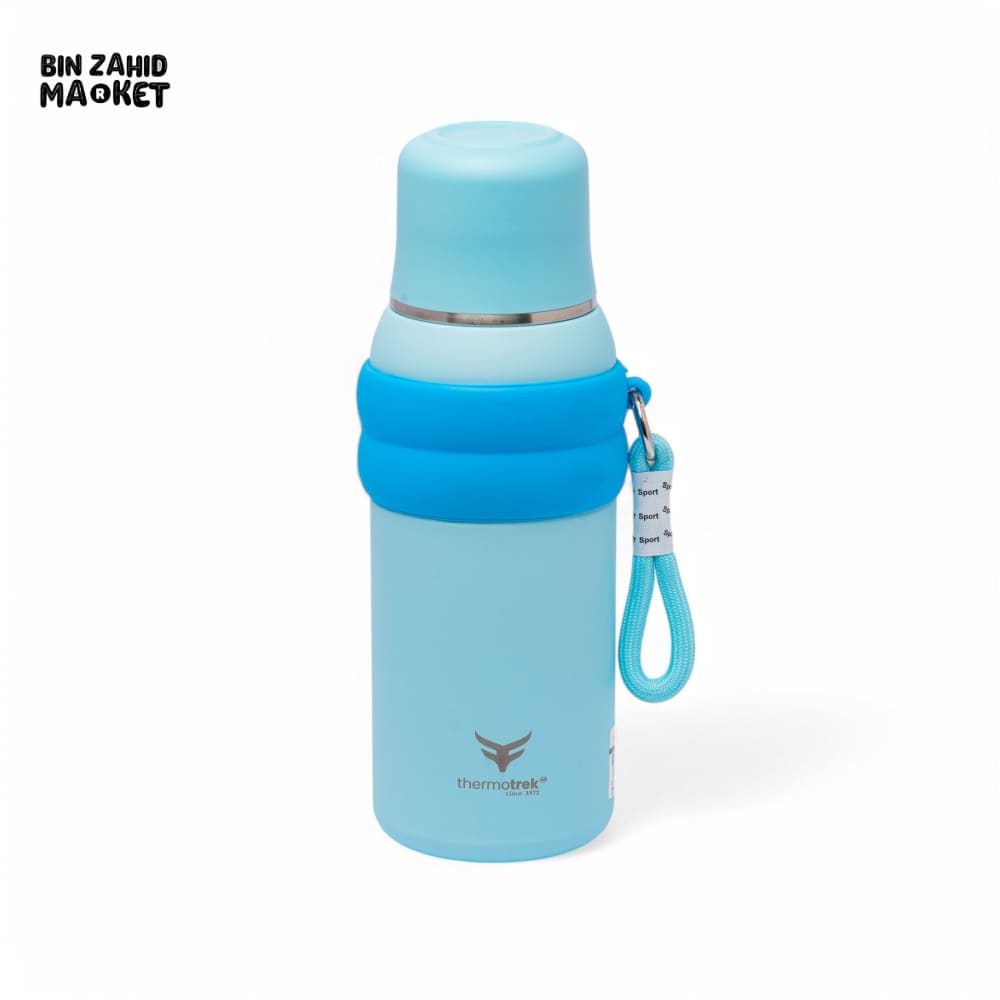 THERMOTREK STAINLESS STEEL INSULATED WATER BOTTLE WITH SCREW-ON CAP - 27 OZ 800ML BLUE