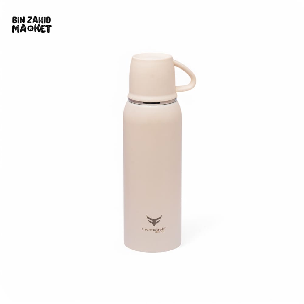 THERMOTREK STAINLESS STEEL INSULATED WATER BOTTLE WITH SCREW-ON CAP - 27 OZ 800ML WHITE