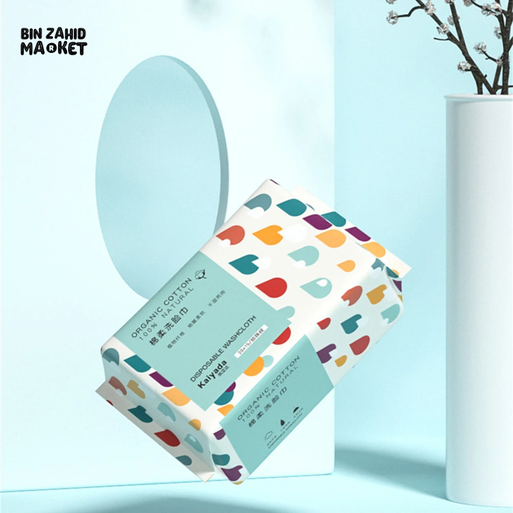 THICK MAKEUP REMOVAL & DRY WIPES - 70 PIECES DISPOSABLE 100% COTTON FACE TOWELS