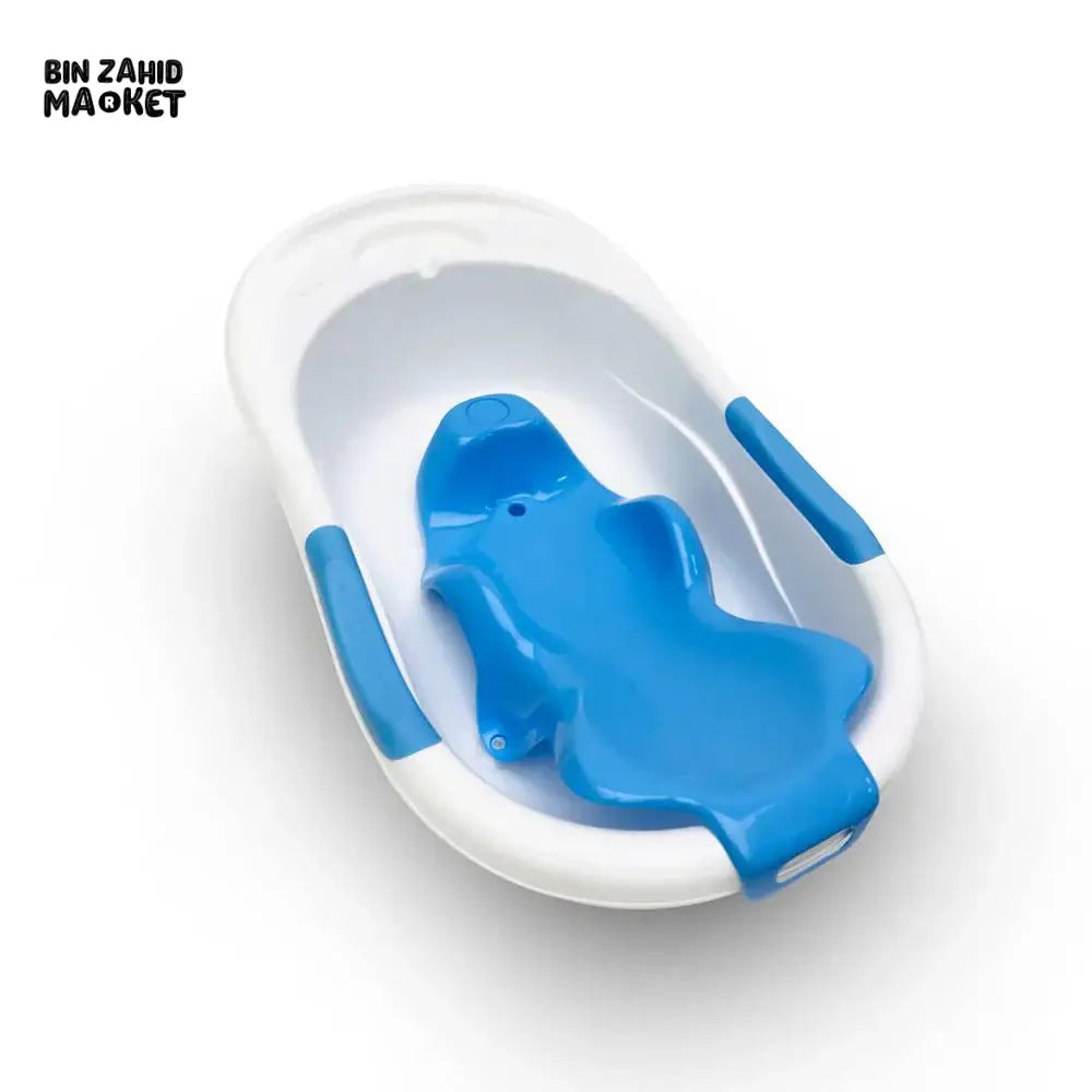 TINNIES BABY BATH TUB – ERGONOMIC, SAFE & COMFORTABLE NEWBORN AND INFANT BATHTUB WITH ANTI-SLIP DESIGN FOR EASY BATHING - BLUE