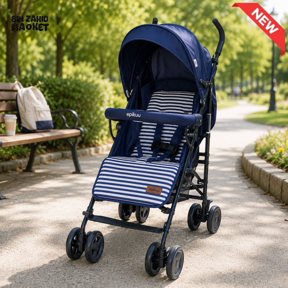 BABY BUGGY – NAVY BLUE STRIPED