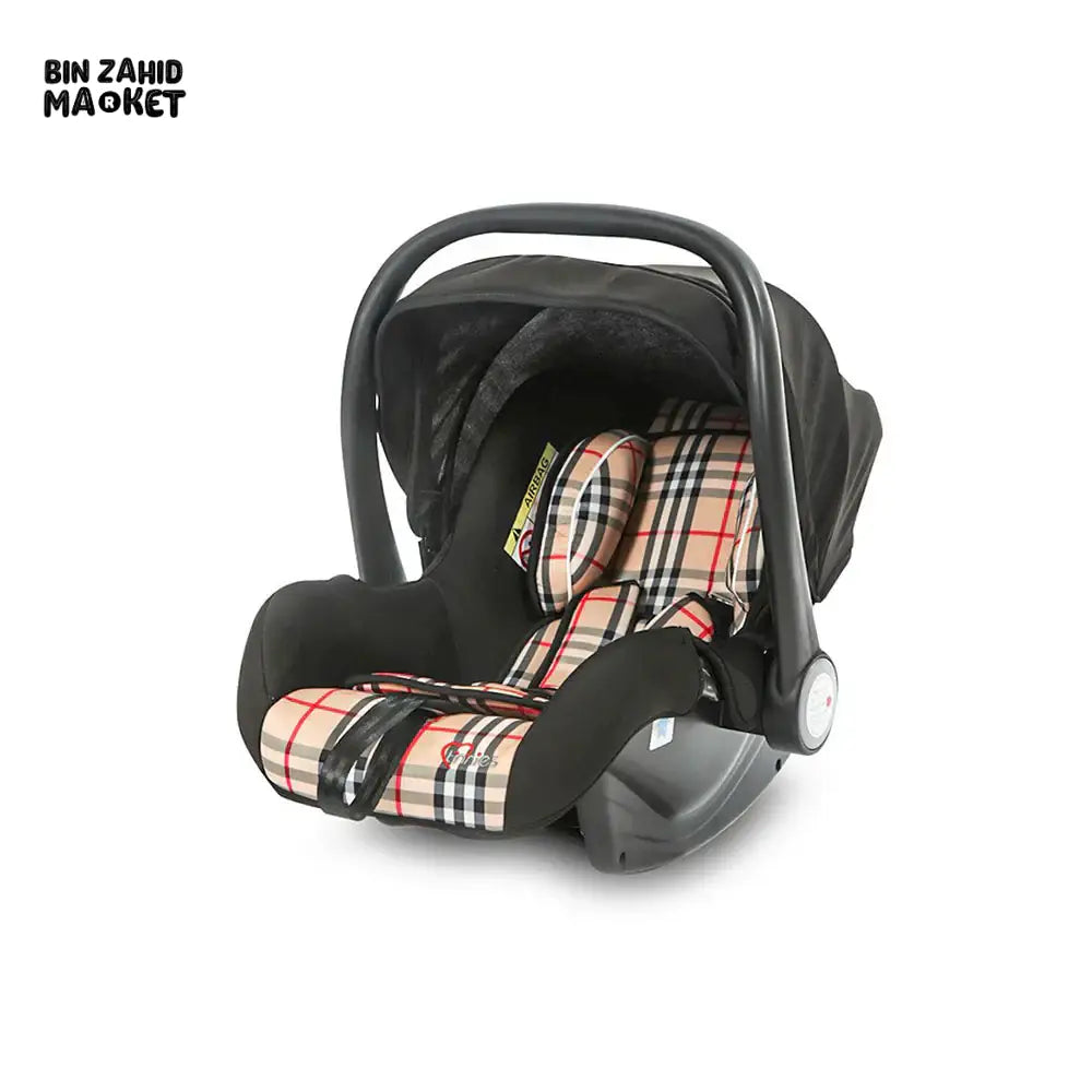 TINNIES BABY CARRY COT FOR NEWBORNS & INFANTS - BEIGE CHECK