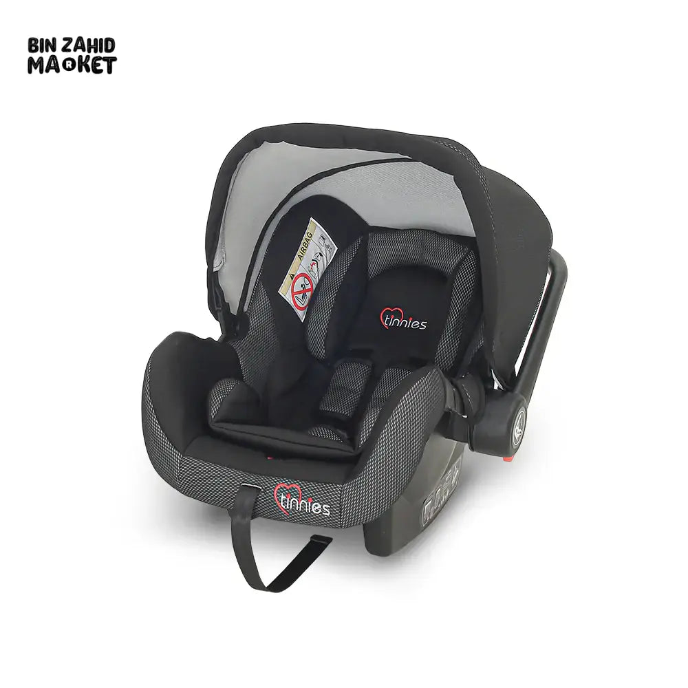 TINNIES BABY CARRY COT SAFE, COMFORTABLE & PORTABLE - BLACK