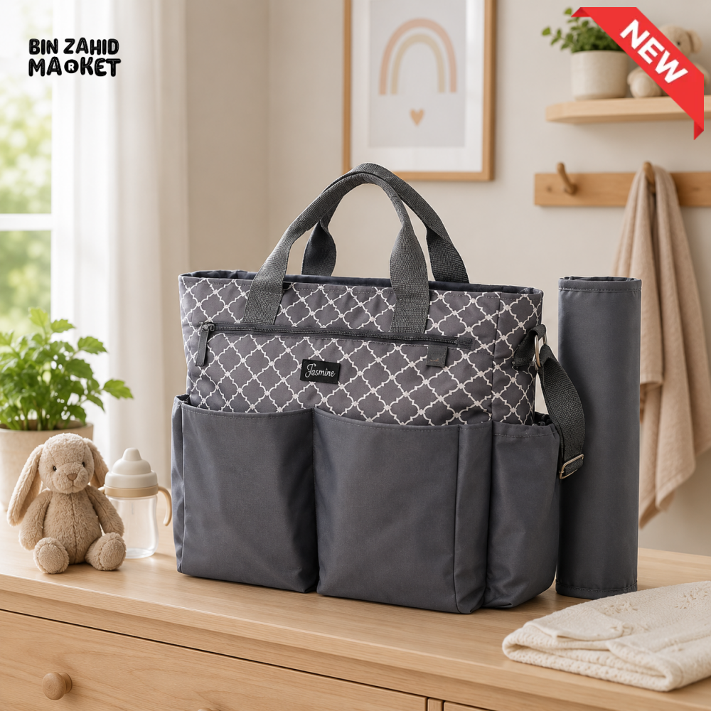 TINNIES BABY DIAPER BAG GREY