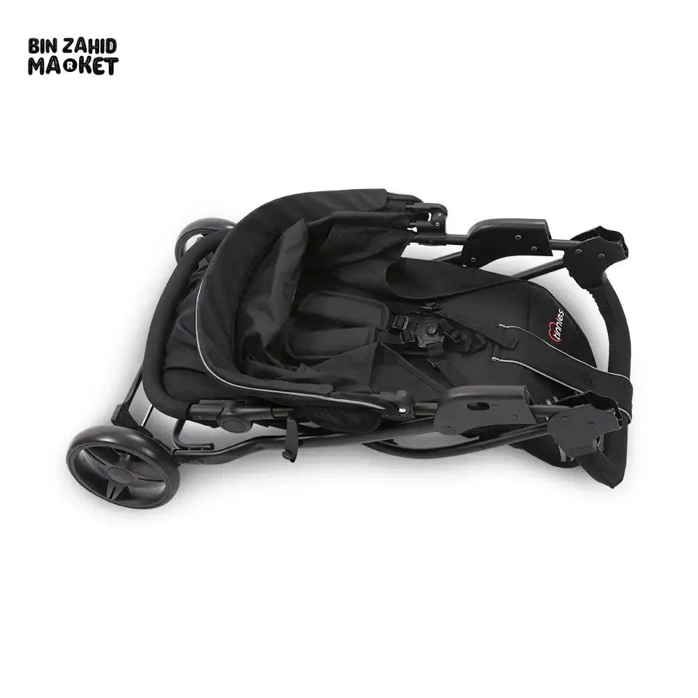 TINNIES BABY STROLLER 3 WHEELER – SAFE, DURABLE & COMFORTABLE - BLACK