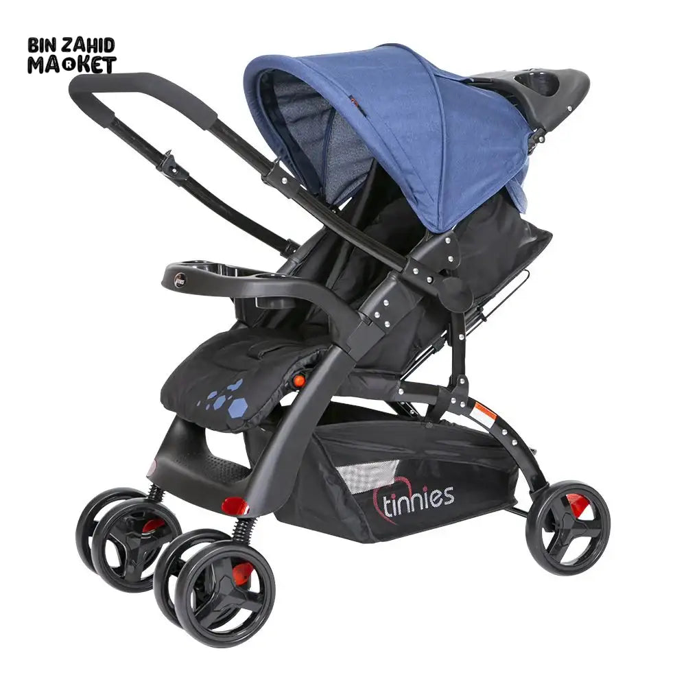 TINNIES BABY STROLLER – LIGHTWEIGHT, STRONG & TRAVEL FRIENDLY - BLACK