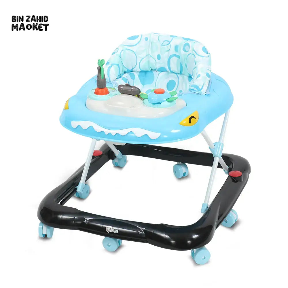 TINNIES BABY WALKER – SPACE THEME ADJUSTABLE ACTIVITY WALKER WITH TOYS & MUSIC