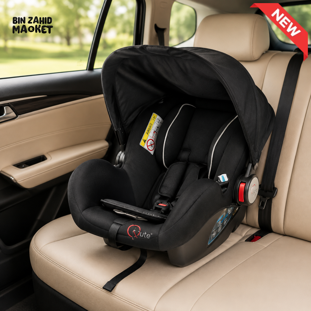 TINNIES BLACK BABY CARRIER & CAR SEAT – SAFE COMFORTABLE AND TRAVEL-READY