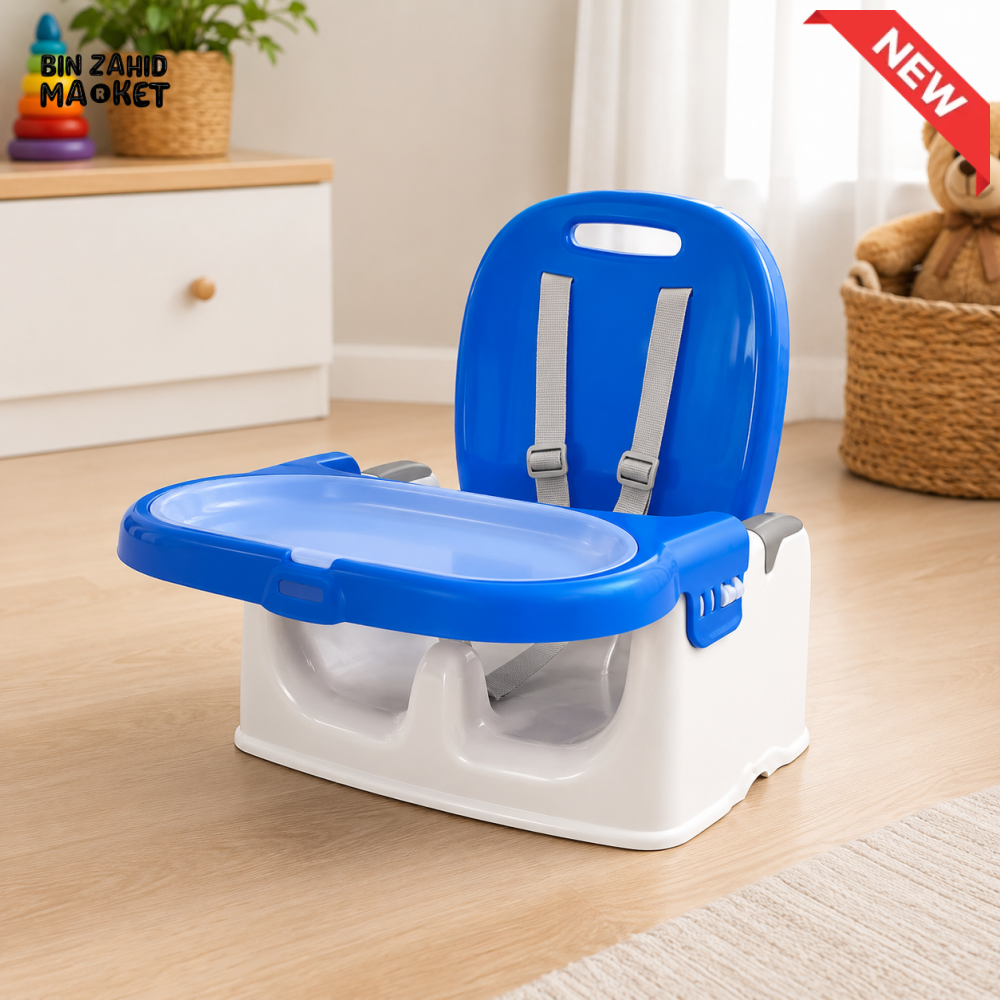 TINNIES BLUE BABY BOOSTER SEAT – LIGHTWEIGHT ADJUSTABLE & PORTABLE