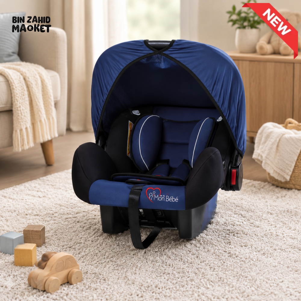 TINNIES BLUE BABY CARRIER & CAR SEAT – COMFORTABLE SAFE & CUSHIONED