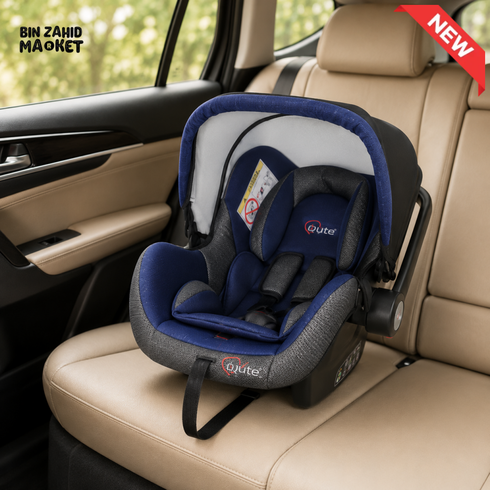 TINNIES COMFORTABLE & SECURE 2-IN-1 BABY CARRIER CAR SEAT - BLUE