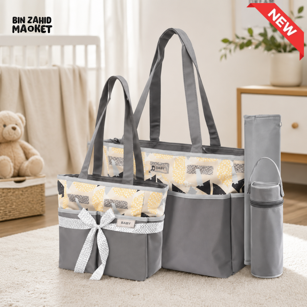 TINNIES DIAPER BAG – GREY EVERYDAY ESSENTIALS ORGANIZED