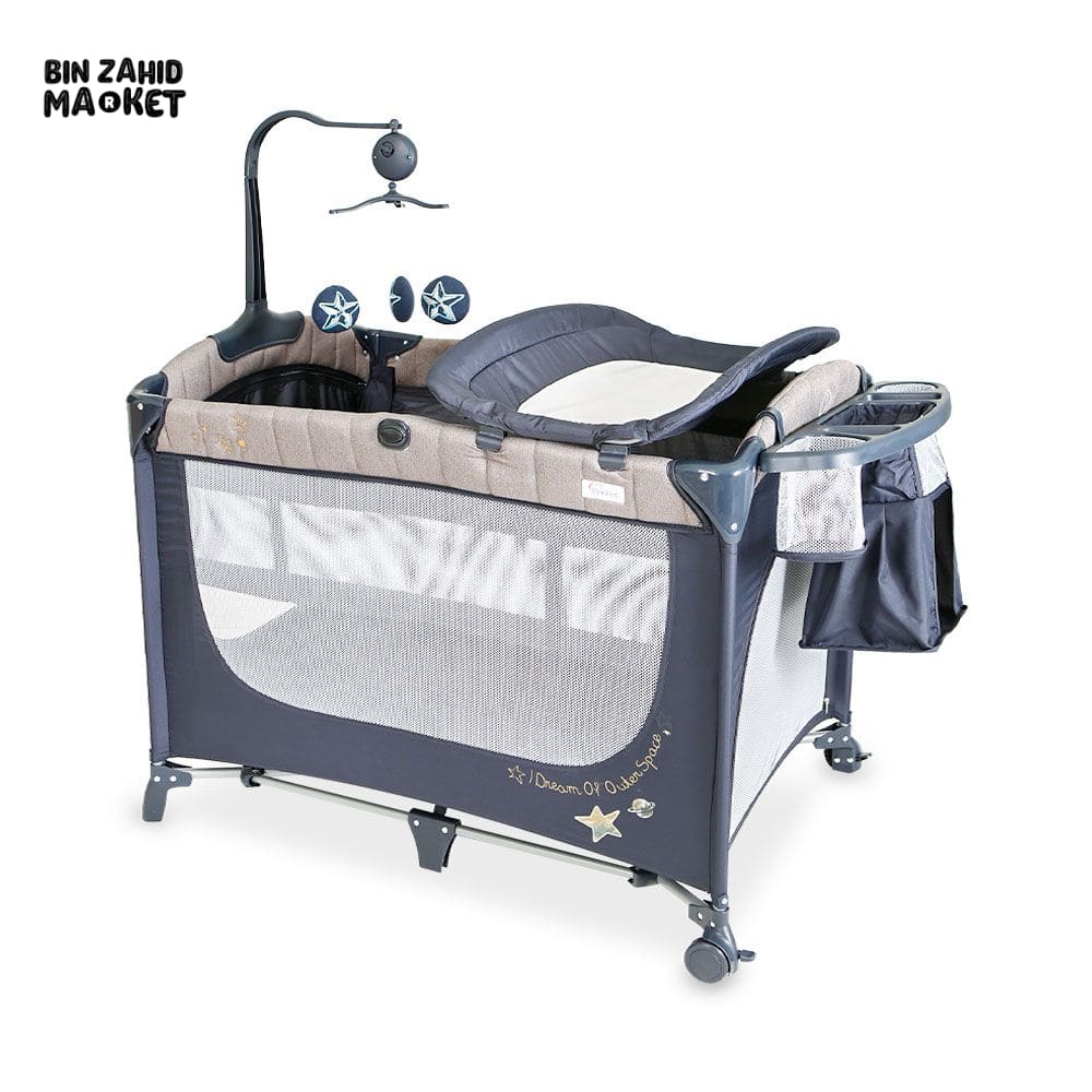 Drop Side Play Pen - Blue