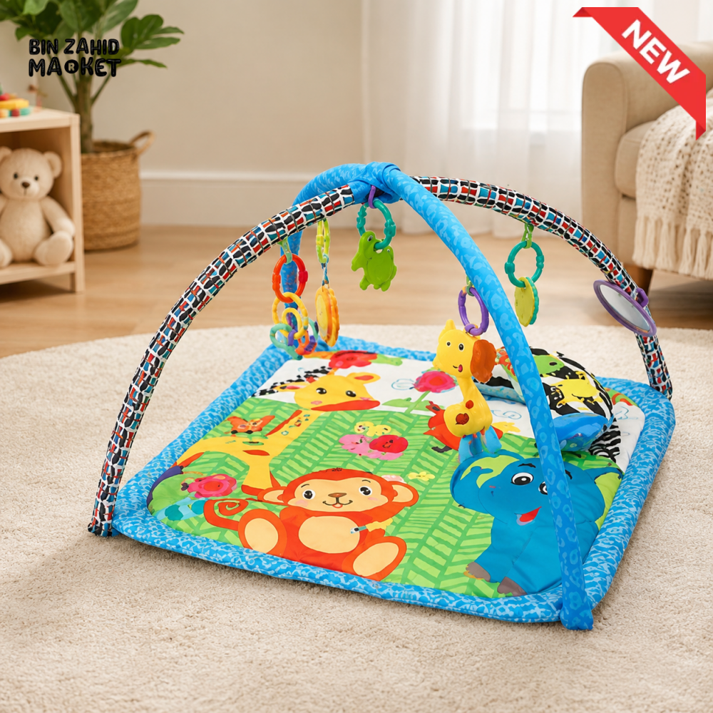 TINNIES GREEN BABY PLAY MAT – LINKABLE TOYS (0–12 MONTHS)