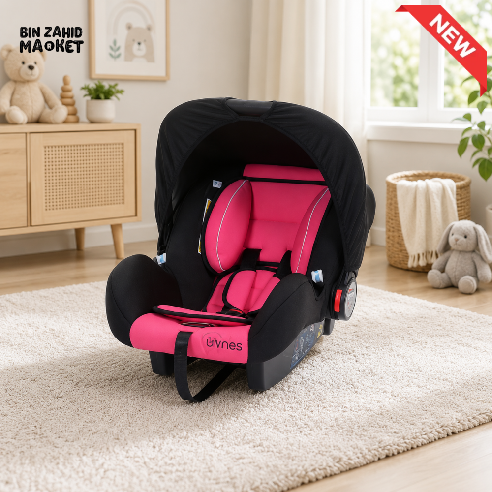 TINNIES PINK BABY CARRIER & CAR SEAT – COMFORTABLE SAFE & CUSHIONED