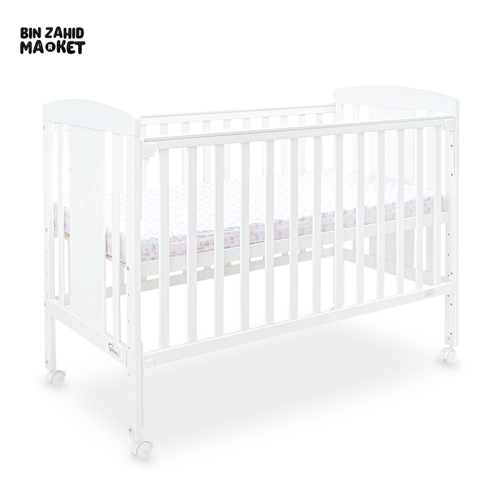 Wooden Cot - White