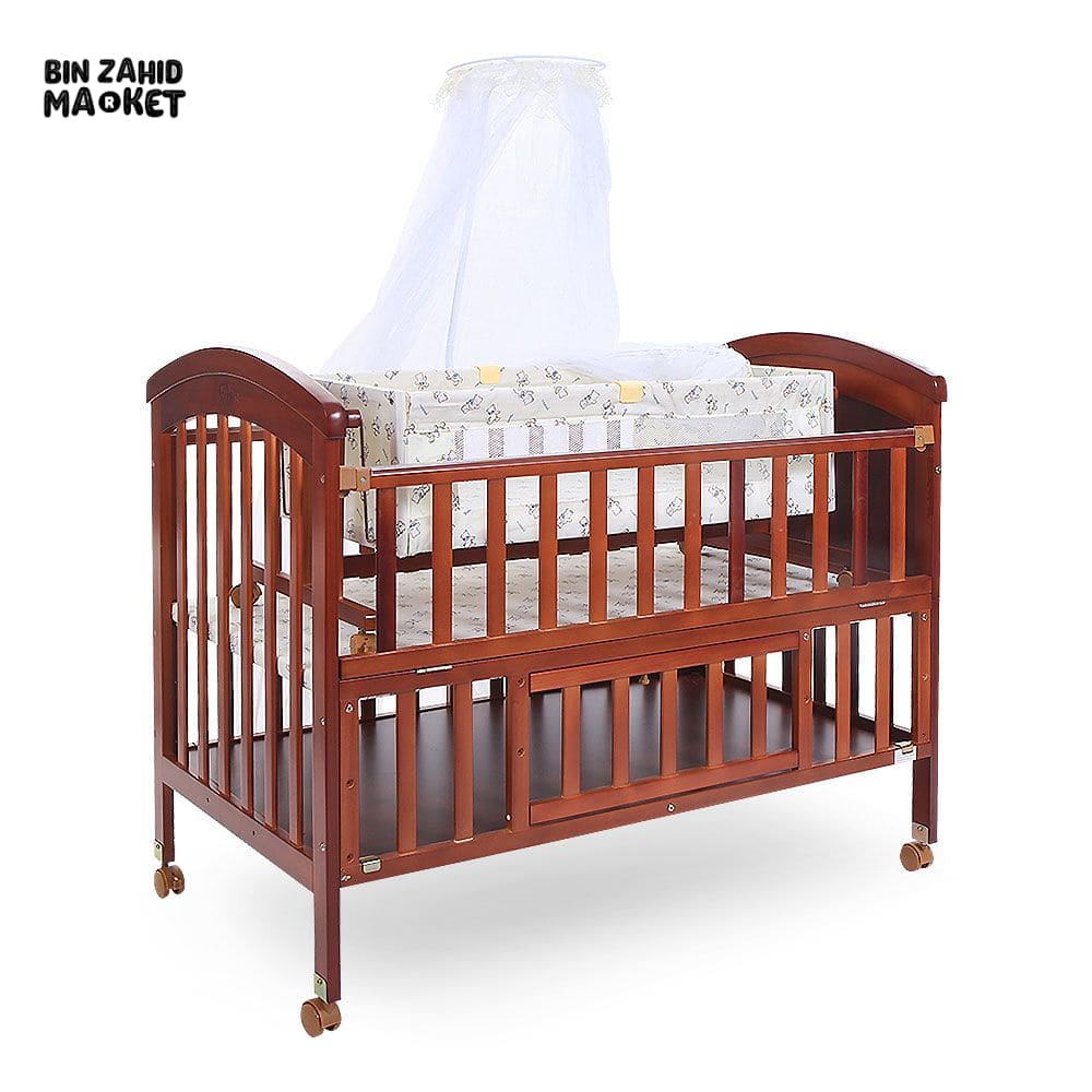 Wooden Cot - Brown