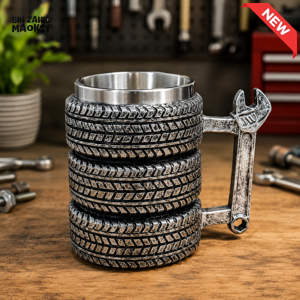 TIRE DESIGN CERAMIC MUG - 450 ML