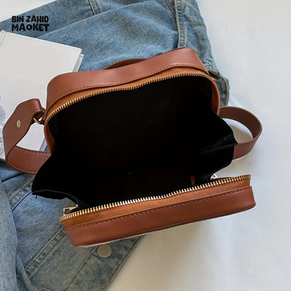 TOAST BREAD & FRIED EGG CROSSBODY BAG | QUIRKY ZIPPER SHOULDER BAG WITH FUN DESIGN CUTE & STYLISH EVERYDAY ACCESSORY