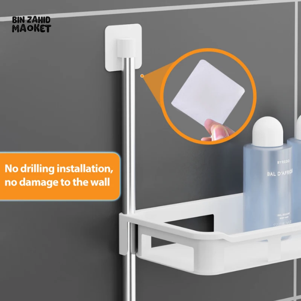 TOILET RACK – NO-DRILL BATHROOM & KITCHEN STORAGE SHELF - 2 LAYERS