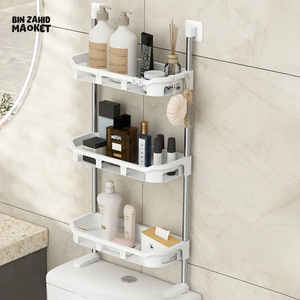 TOILET RACK – NO-DRILL BATHROOM & KITCHEN STORAGE SHELF - 3 LAYERS