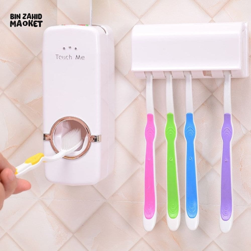 TOOTHPASTE DISPENSER WITH HOLDER