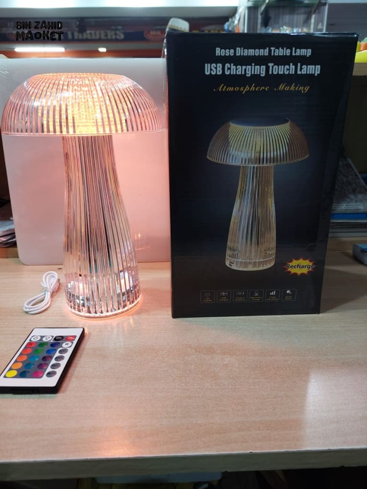 TOUCH LED MUSHROOM CRYSTAL LAMP