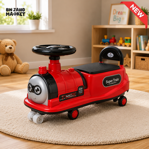 TRAIN STYLE AUTO BABY WALKER - RED
