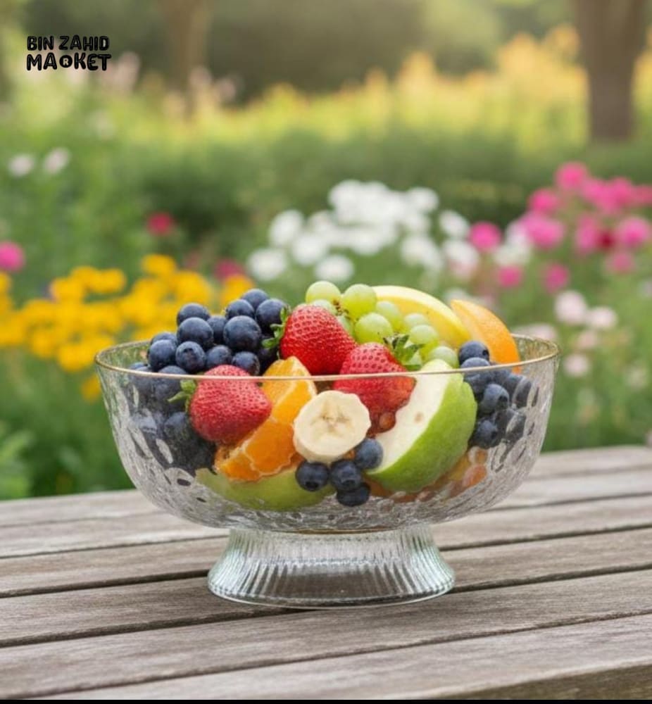 TRANSPARENT ACRYLIC DESSERT & FRUIT BOWL 25CM– ELEGANT CENTERPIECE