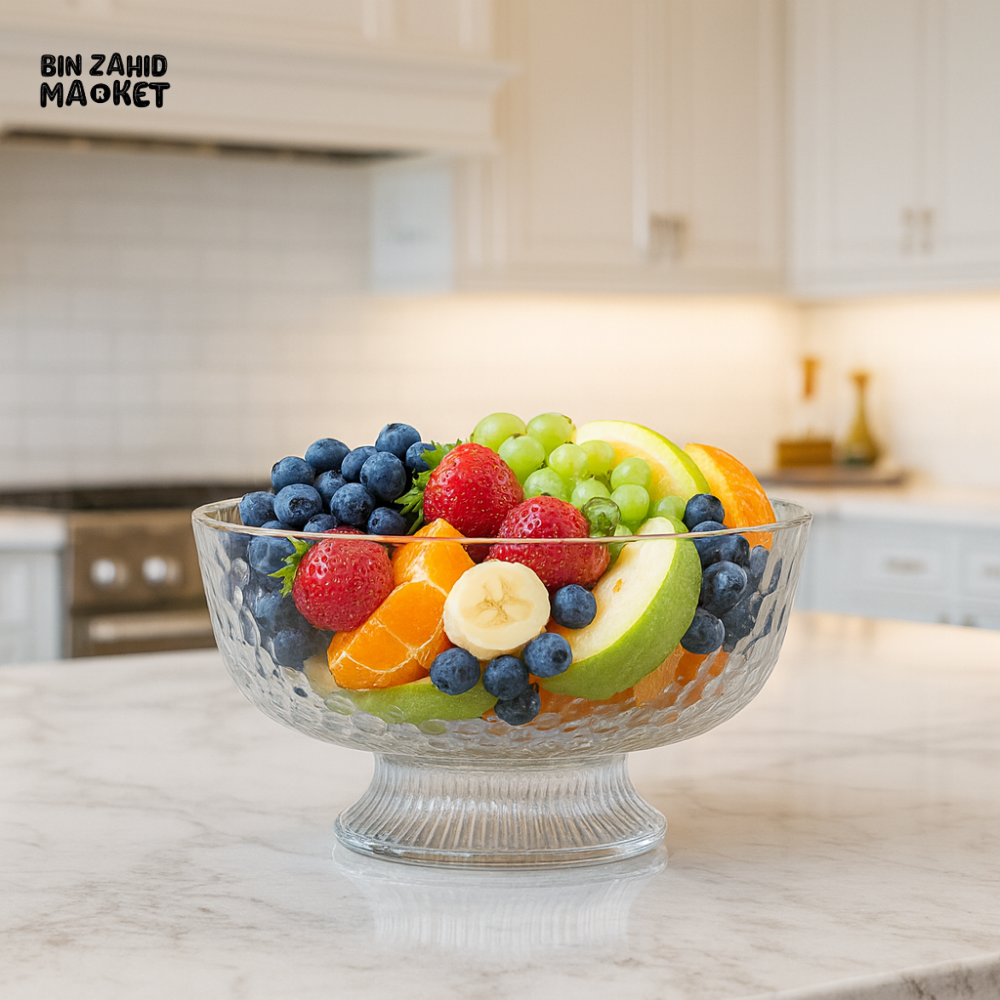 TRANSPARENT ACRYLIC DESSERT & FRUIT BOWL 25CM– ELEGANT CENTERPIECE