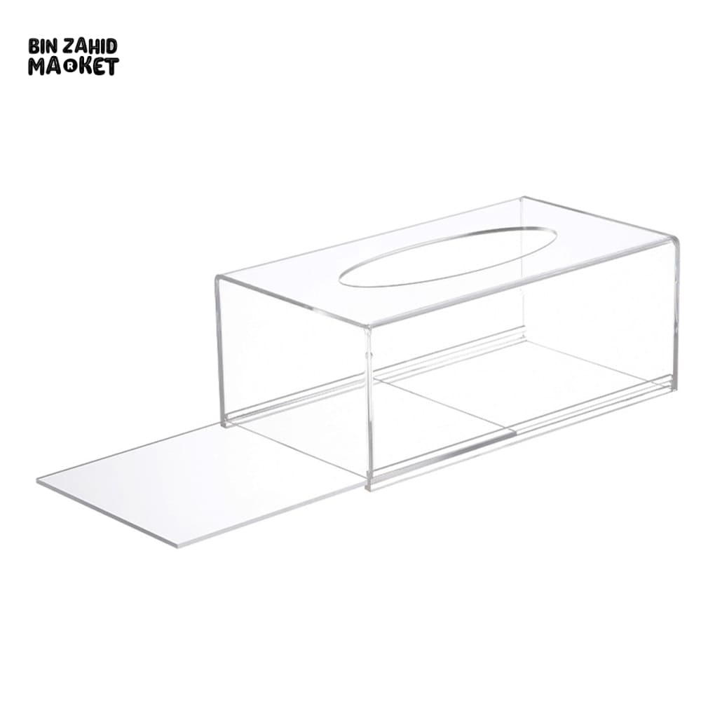 TRANSPARENT ACRYLIC TISSUE BOX – THICKENED PAPER SLEEVE HOLDER WITH REMOVABLE DRAWER DESIGN FOR RESTAURANT HOTEL & HOME