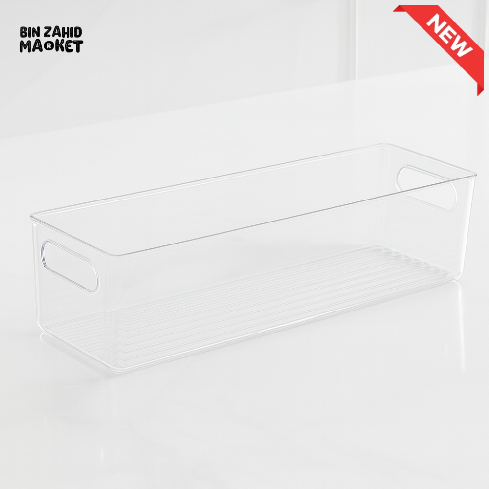 TRANSPARENT KITCHEN ORGANIZER BOX 3200 ML – DURABLE EASY-CLEAN BIN FOR REFRIGERATOR CABINETS & SHELVES