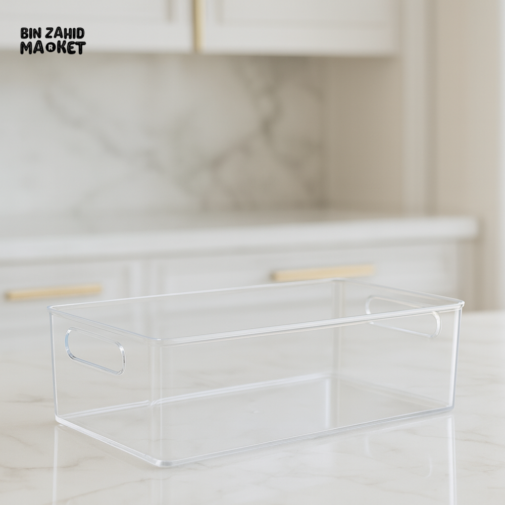 TRANSPARENT KITCHEN ORGANIZER BOX 6700 ML – DURABLE EASY-CLEAN BIN FOR REFRIGERATOR CABINETS & SHELVES